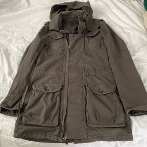 Tru Trussardi Sz 52 LARGE/XL Green Field Jacket Coat Trench fishing hunting